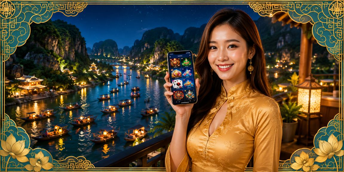 Người dùng trải nghiệm ứng dụng cá cược trực tuyến tại khu du lịch Ninh Bình